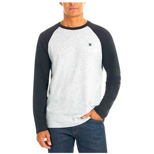 Hurley Men’s Long Sleeve Tee, Gray (size : L)